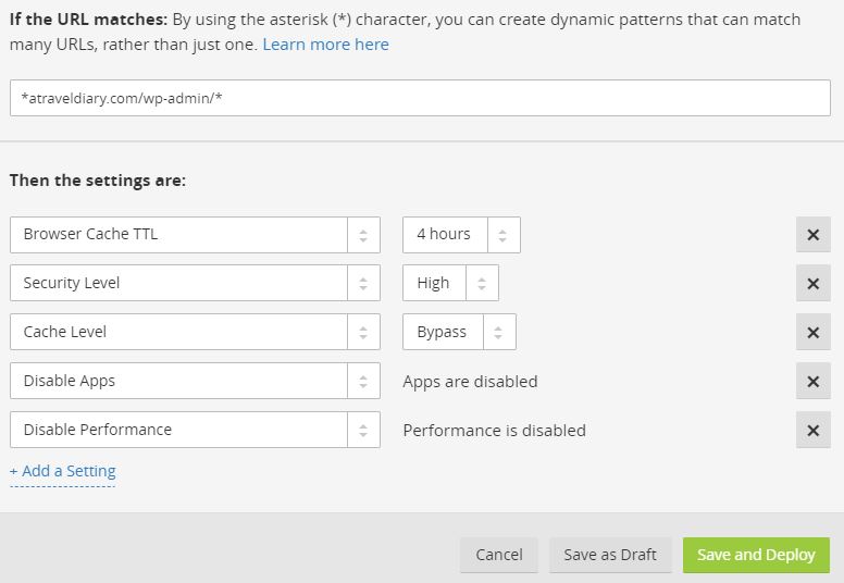 Login Page Must Use Page Rule for CloudFlare