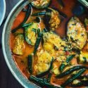 Cambodian Hot and Sour Coconut Soup with Catfish (Somlar Machu Ktiss) somlar machu ktiss or cambodian hot and sour coconut soup with catfish